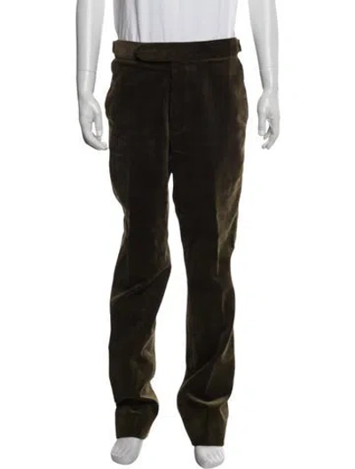 Pre-owned Cordings Tweed Pattern Corduroy Pants In Green