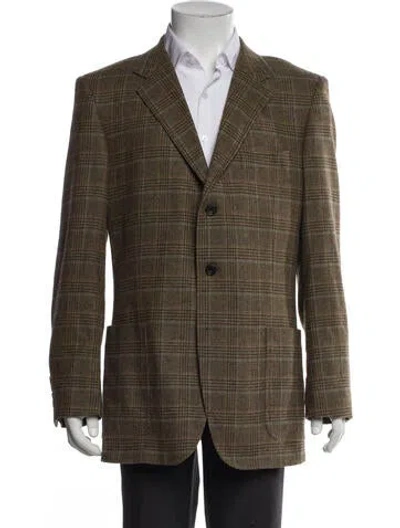 Pre-owned Cordings Wool Houndstooth Print Utility Jacket In Neutral