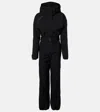 Cordova Apex Hooded Belted Ski Suit In Black