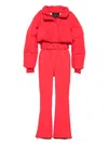 Cordova Myoko Belted Quilted Padded Down Ski Suit In Red