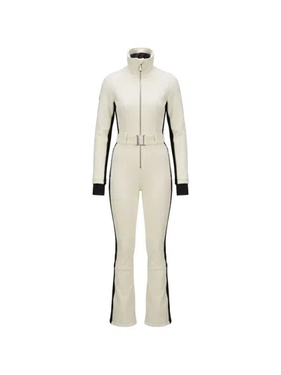 Cordova Belted Softshell Ski Suit In White