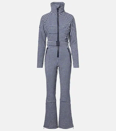 Cordova Chatel Checked Ski Suit In Blue