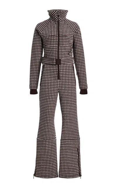 Cordova Chatel Gingham Ski Suit In Brown