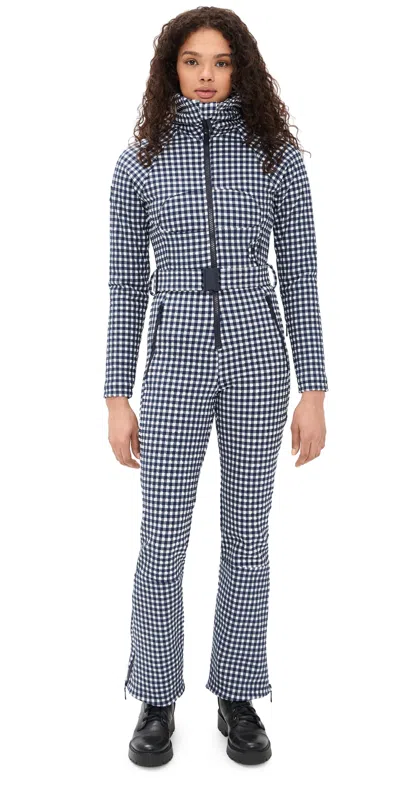Cordova Chatel Ski Suit Indigo Gingham In Blue