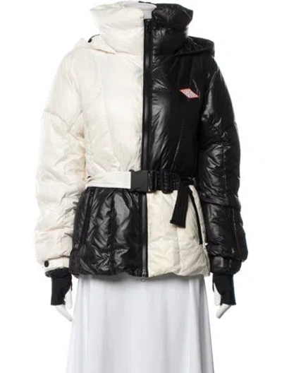 Pre-owned Cordova Colorblock Pattern Down Jacket In Black/neutrals
