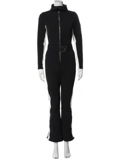 Pre-owned Cordova Colorblock Pattern Mock Neck Ski Suit In Black