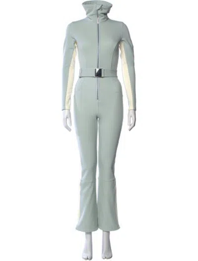 Pre-owned Cordova Colorblock Pattern Mock Neck Ski Suit In Blue
