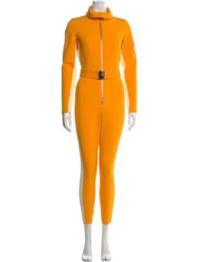 Pre-owned Cordova Colorblock Pattern Mock Neck Ski Suit In Yellow