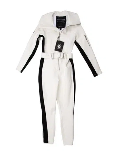 Pre-owned Cordova Colorblock Pattern Overalls In White