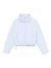 Cordova Cortina Checkered Puffer Ski Jacket In Blue