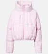 Cordova Cortina Gingham Down Ski Jacket In Pink