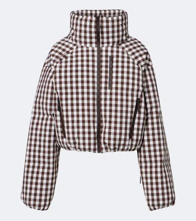 Cordova Cortina Gingham Ski Jacket In Brown