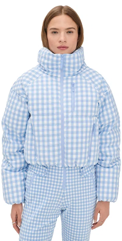 Cordova Cortina Ski Jacket Cerulean Gingham In Blue
