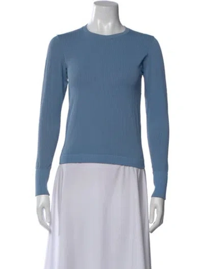 Pre-owned Cordova Crew Neck Long Sleeve Top In Blue