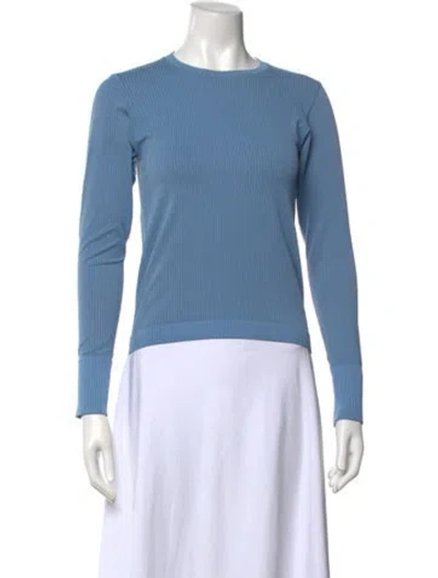 Pre-owned Cordova Crew Neck Long Sleeve Top In Blue