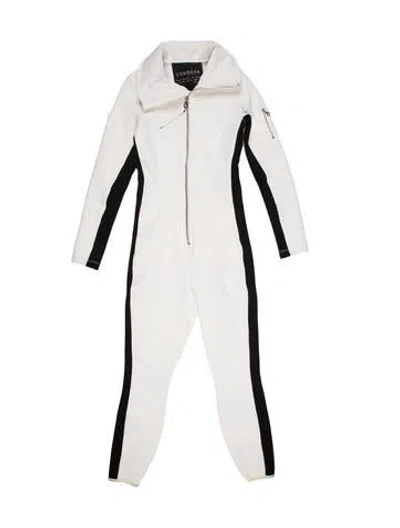 Pre-owned Cordova Floral Print Jumpsuit In White