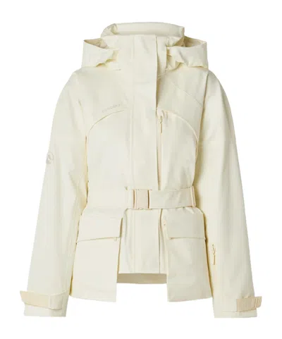 Cordova Hooded Belted Ski Casual Jacket In Neutral