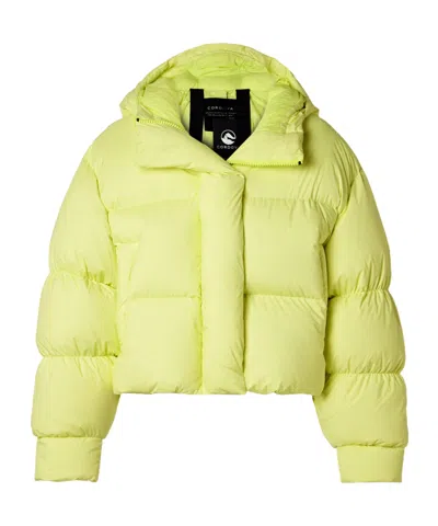 Cordova Aomori Hooded Quilted Down Ski Jacket In Yellow