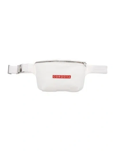 Pre-owned Cordova Leather Belt Bag In White