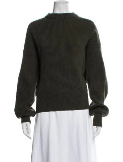 Pre-owned Cordova Merino Wool Crew Neck Sweater In Black