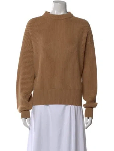 Pre-owned Cordova Merino Wool Crew Neck Sweater In Brown