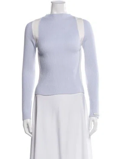 Pre-owned Cordova Merino Wool Mock Neck Sweater In Multi