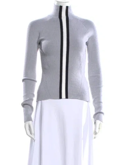 Pre-owned Cordova Merino Wool Printed Sweater In Gray