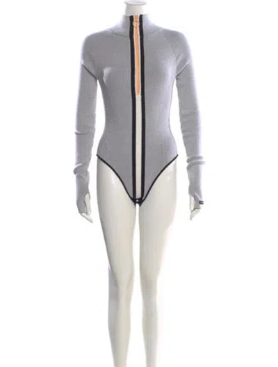 Pre-owned Cordova Merino Wool Printed Sweater In Gray