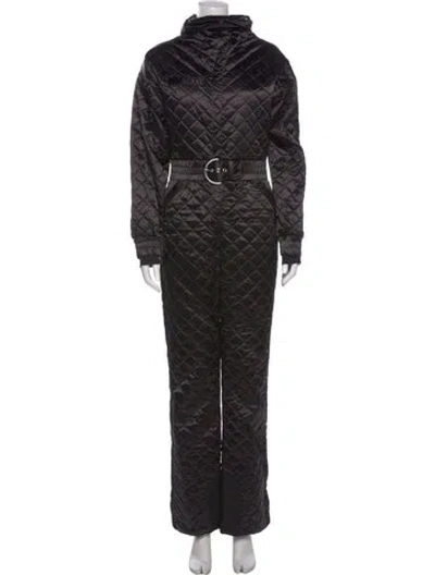 Pre-owned Cordova Mock Neck Jumpsuit In Black