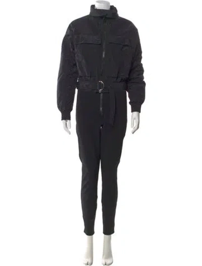Pre-owned Cordova Mock Neck Jumpsuit In Black