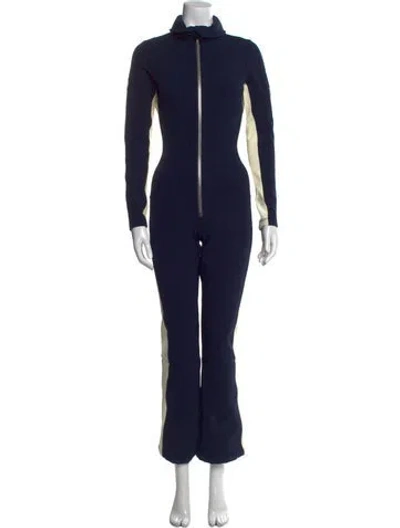 Pre-owned Cordova Mock Neck Jumpsuit In Blue