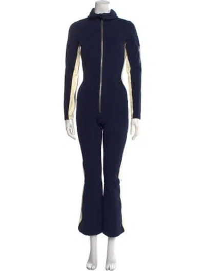 Pre-owned Cordova Mock Neck Jumpsuit In Blue