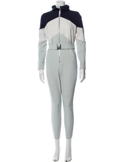 Pre-owned Cordova Mock Neck Jumpsuit In Blue