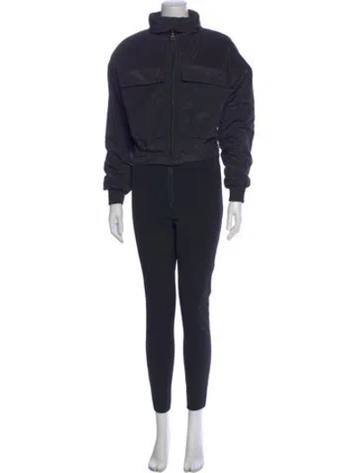 Pre-owned Cordova Mock Neck Jumpsuit In Blue