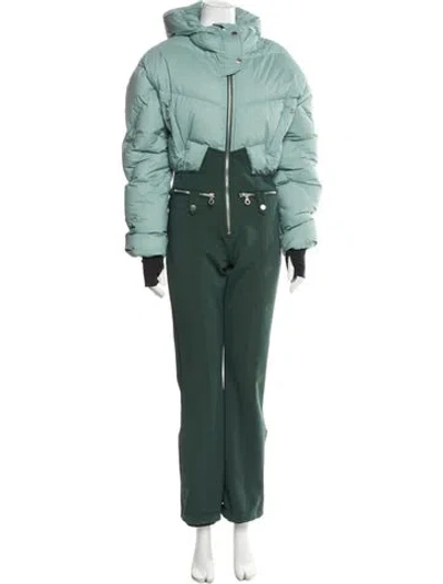 Pre-owned Cordova Mock Neck Jumpsuit In Green