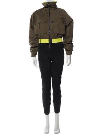 Pre-owned Cordova Mock Neck Jumpsuit In Green