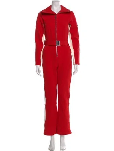 Pre-owned Cordova Mock Neck Jumpsuit In Red