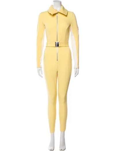 Pre-owned Cordova Mock Neck Jumpsuit In Yellow