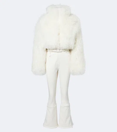 Cordova Nozawa Belted Shearling-trimmed Ski Suit In White
