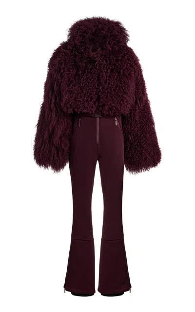 Cordova Nozawa Shearling Ski Suit In Burgundy