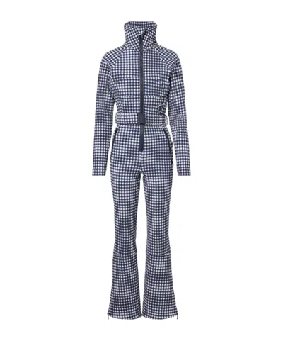 Cordova Plaid Onesie Ski Suit In Gray