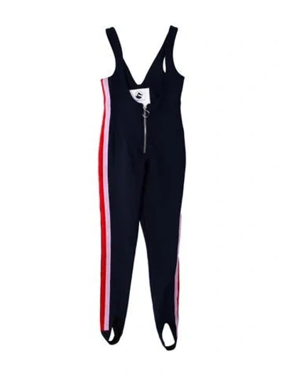 Pre-owned Cordova Plunge Neckline Jumpsuit In Blue