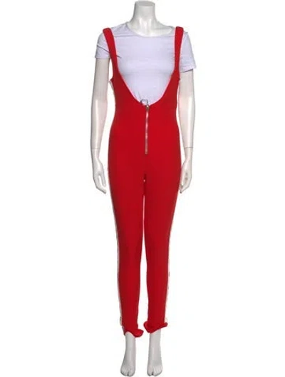 Pre-owned Cordova Plunge Neckline Jumpsuit In Orange