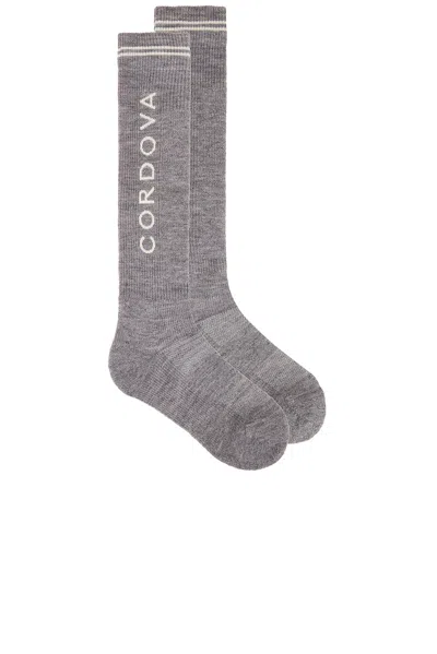 Cordova Ski Sock In Grey Melange