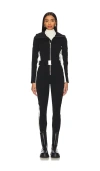 Cordova Signature In The Boot Belted Striped Ski Suit In 블랙