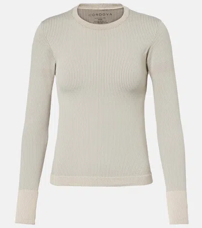 Cordova Striped Ski Top In Sand