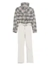 Cordova The Telluride Belted Checked Wool-blend And Stretch Ski Suit In Gray