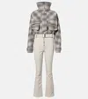 Cordova The Telluride Belted Checked Wool-blend And Stretch Ski Suit In Gray