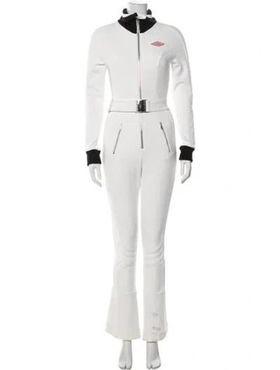 Pre-owned Cordova Turtleneck Jumpsuit In White