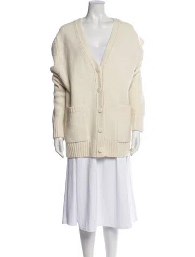 Pre-owned Cordova V-neck Sweater In Neutral